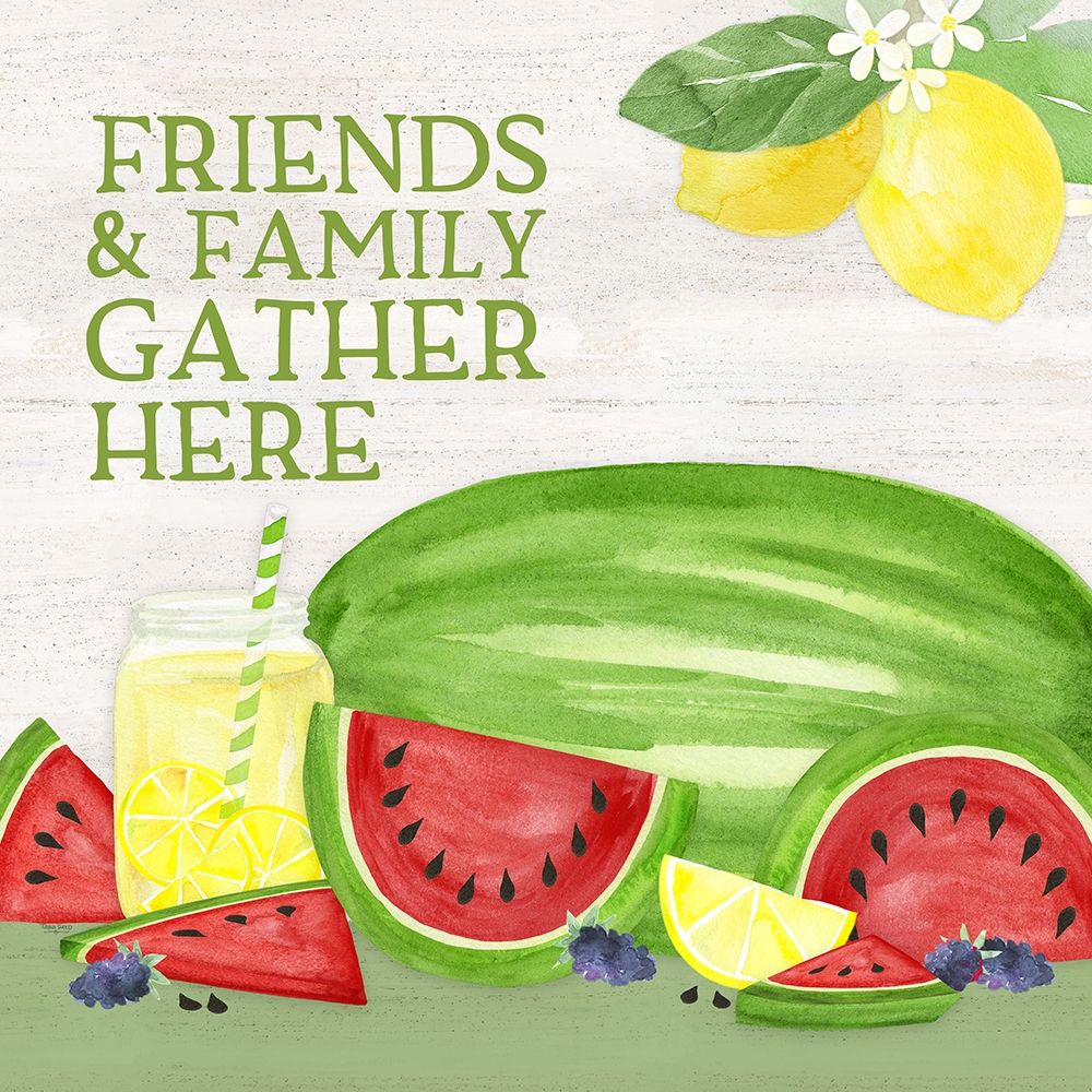 Life is Sweet sentiment I-Friends Gather art print by Tara Reed for $57.95 CAD