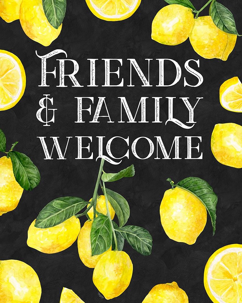 Live with Zest sentiment portrait I-Friends And Family art print by Tara Reed for $57.95 CAD