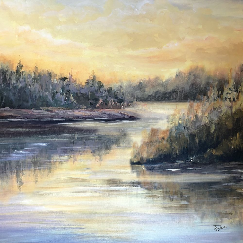 Golden Waters square art print by Tre Sorelle Studios for $57.95 CAD