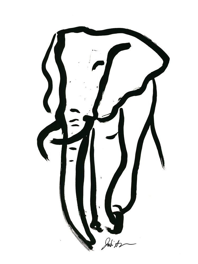 Inked Safari II-Elephant art print by Jodi Augustine for $57.95 CAD