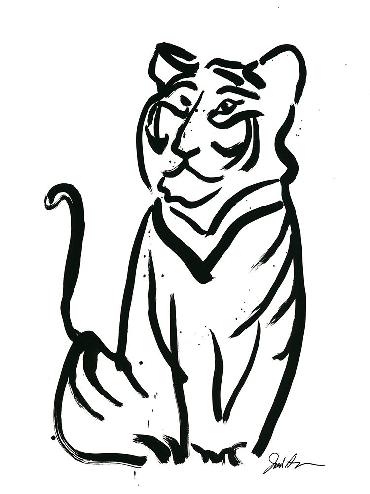 Inked Safari V-Tiger art print by Jodi Augustine for $57.95 CAD
