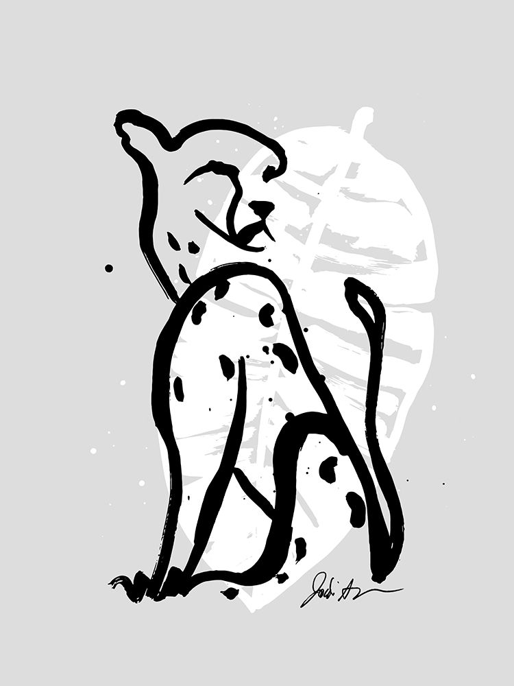 Inked Safari Leaves I-Cheetah art print by Jodi Augustine for $57.95 CAD