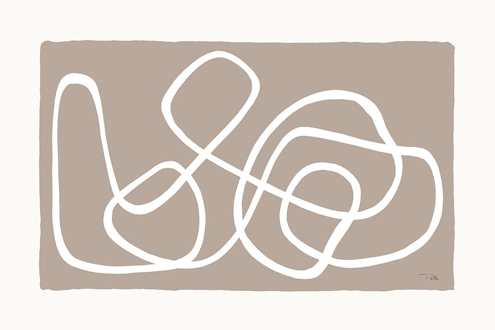 Lines And Curves on greige I art print by Pela for $57.95 CAD