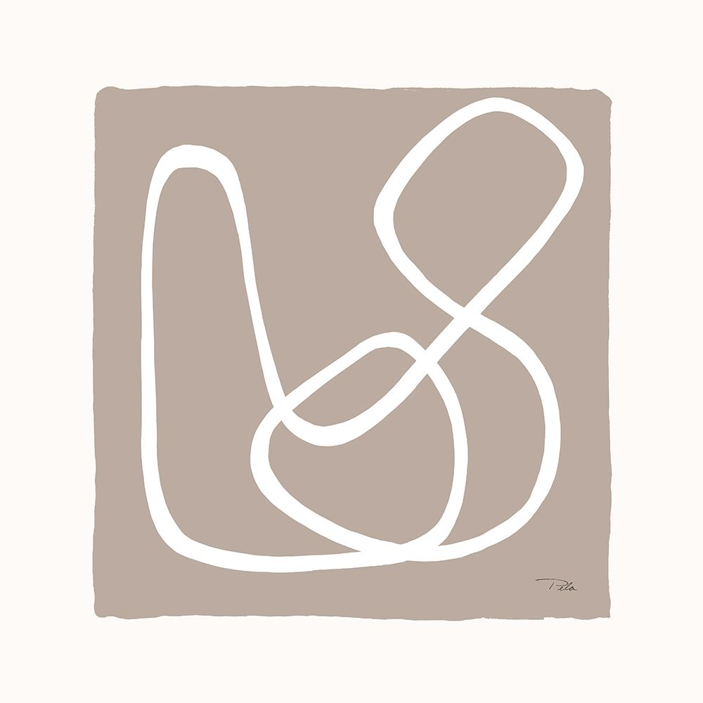 Lines And Curves on greige II art print by Pela for $57.95 CAD