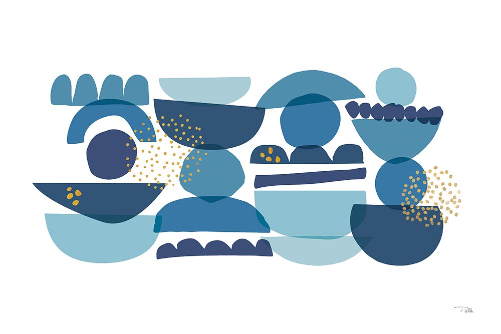 Crowded Forms blue I art print by Pela for $57.95 CAD