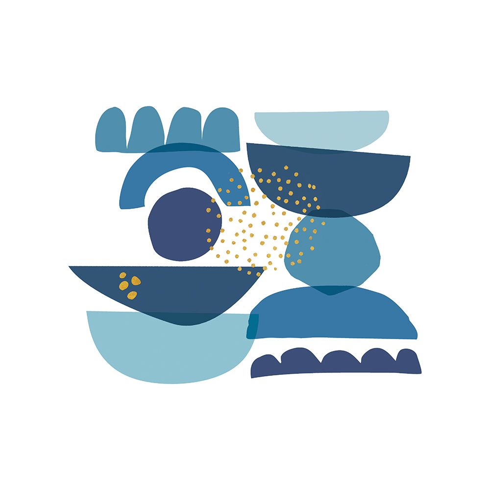 Crowded Forms blue II art print by Pela for $57.95 CAD