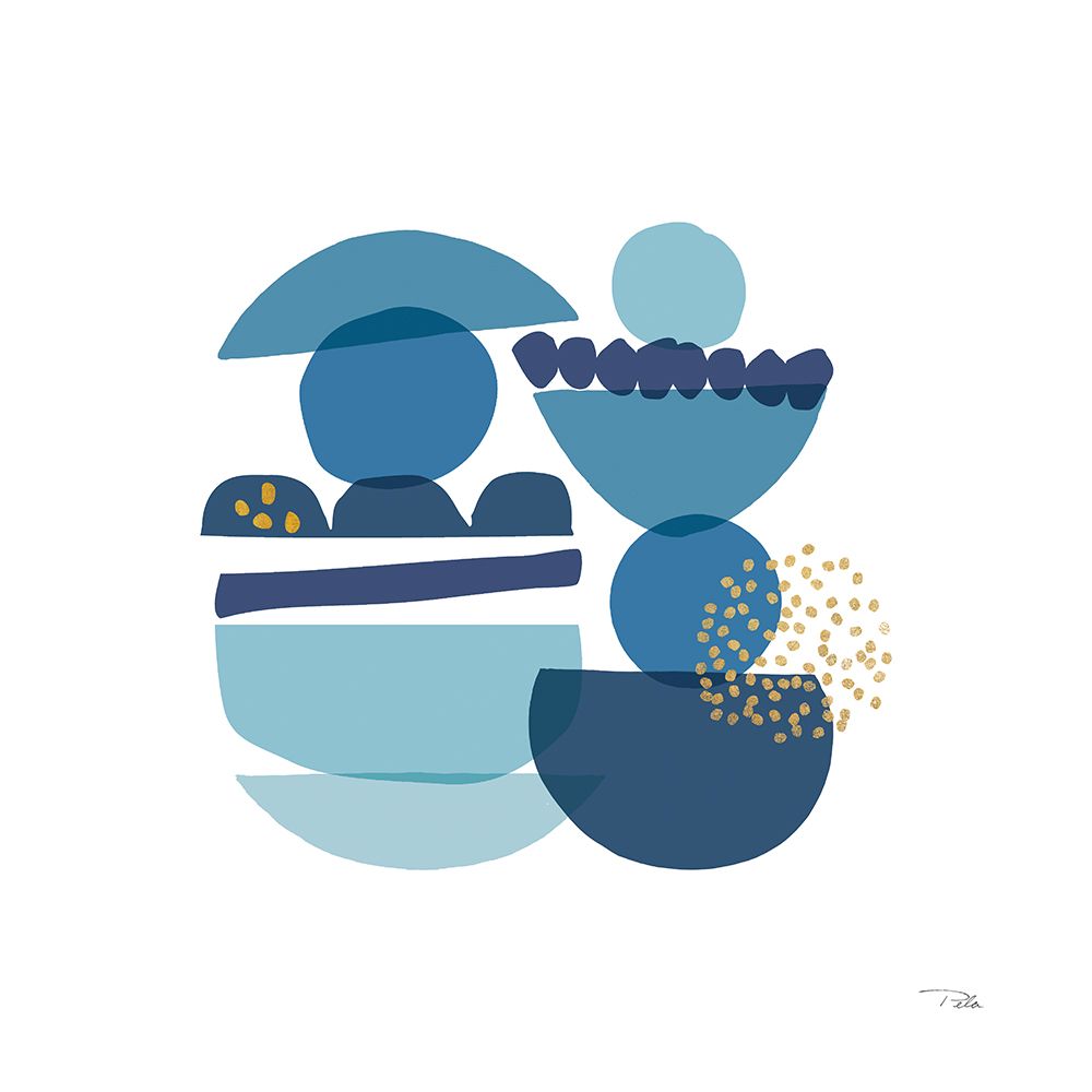 Crowded Forms blue III art print by Pela for $57.95 CAD