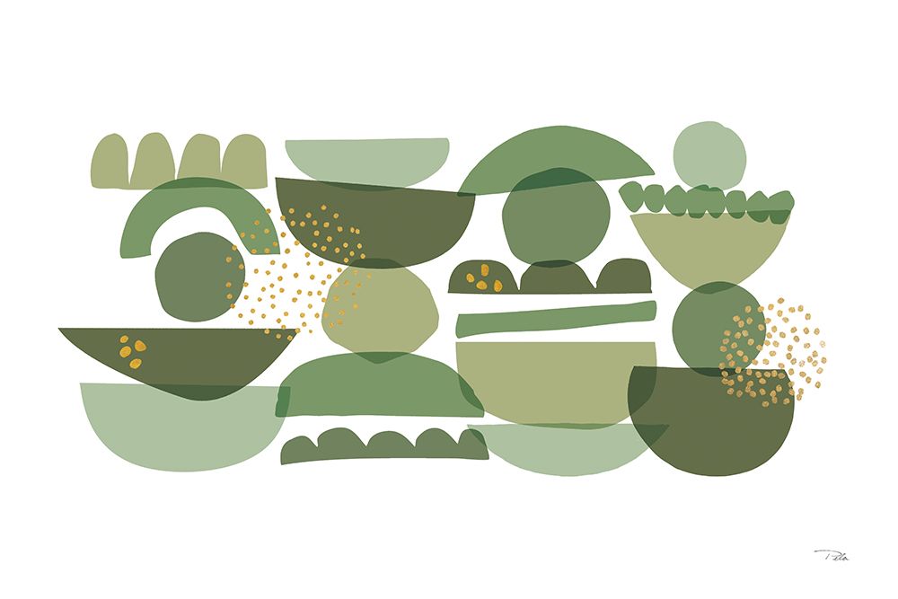 Crowded Forms green I art print by Pela for $57.95 CAD