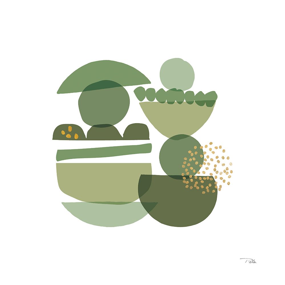 Crowded Forms green III art print by Pela for $57.95 CAD