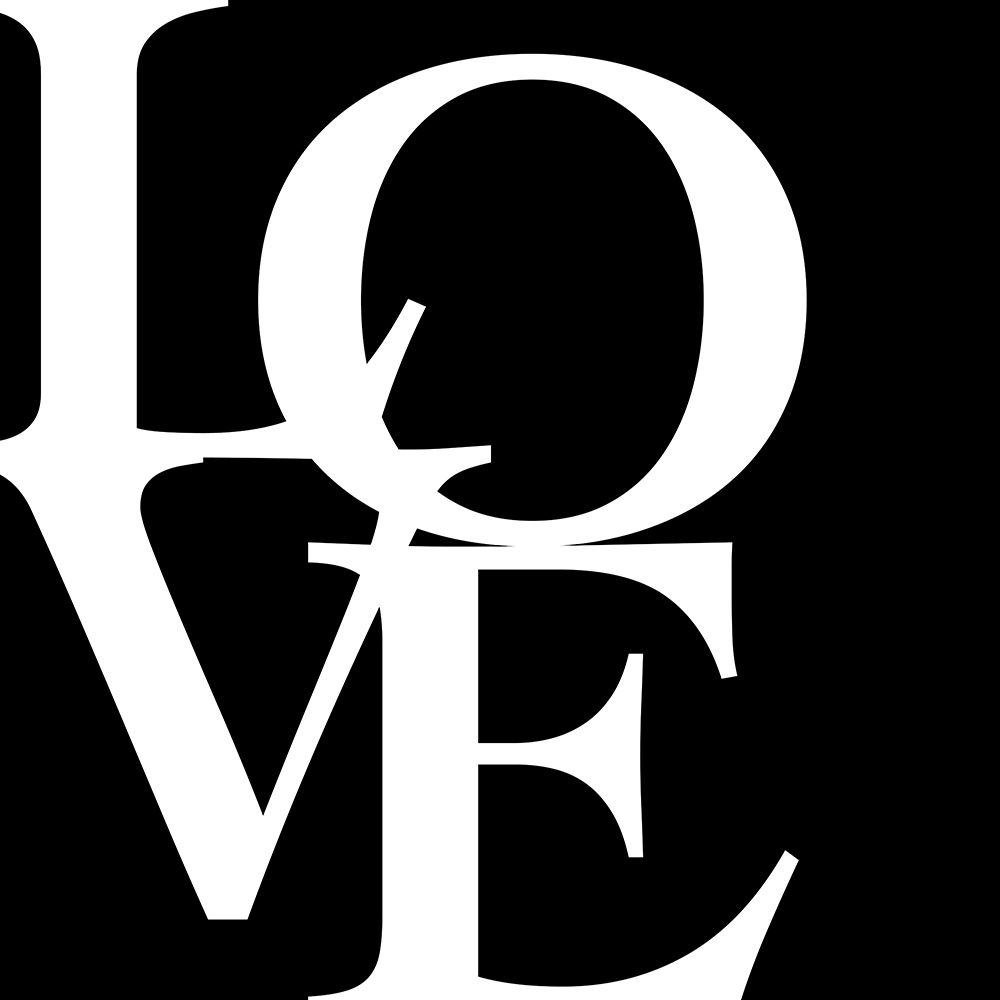 In Black And White V-Love art print by JC Designs for $57.95 CAD