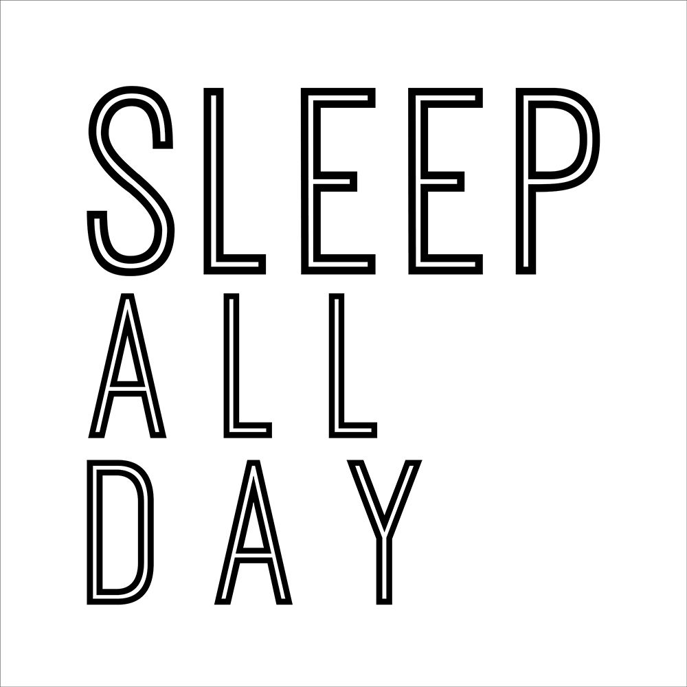In Black And White Sentiment I-Sleep art print by JC Designs for $57.95 CAD