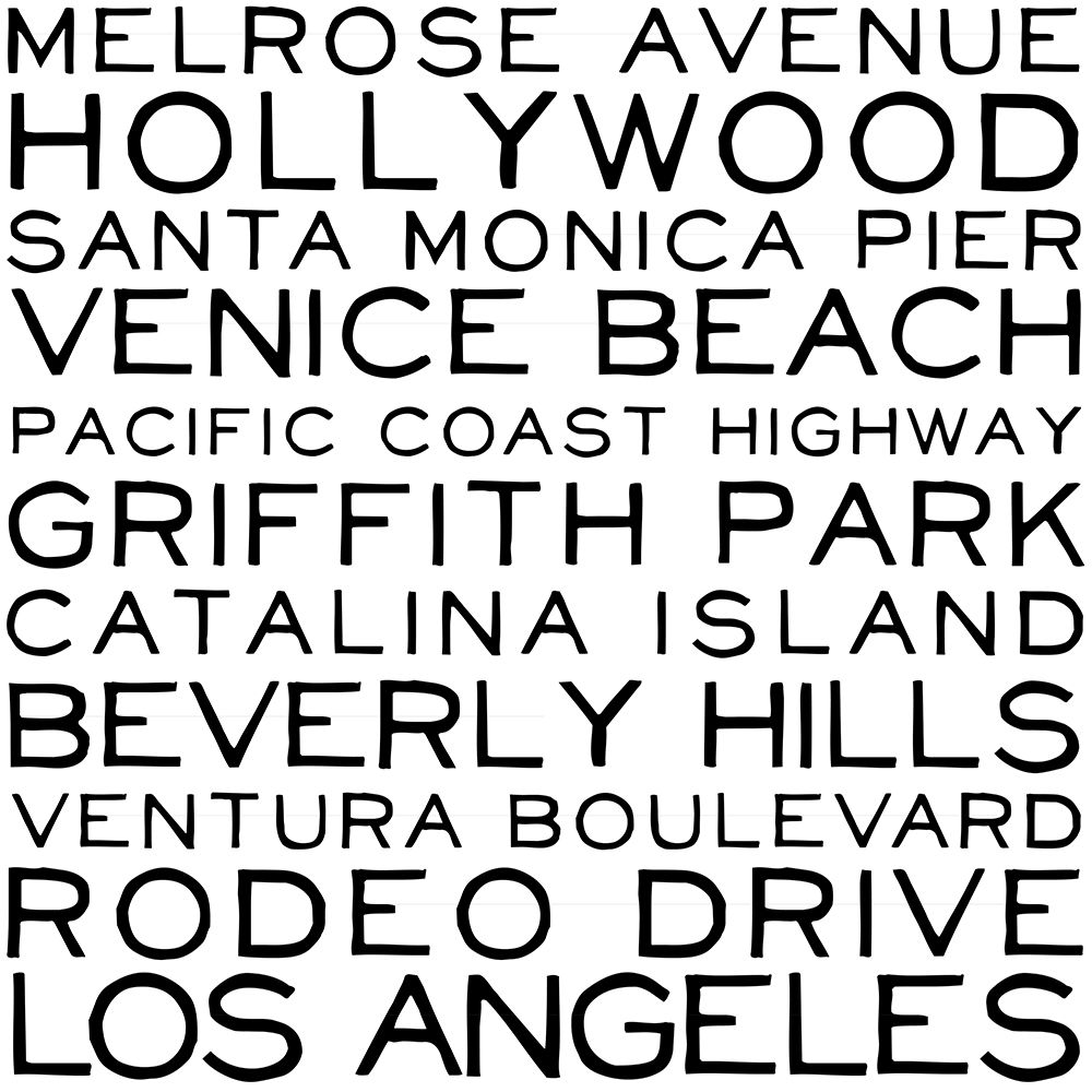 In Black And White Travel VI-California art print by JC Designs for $57.95 CAD