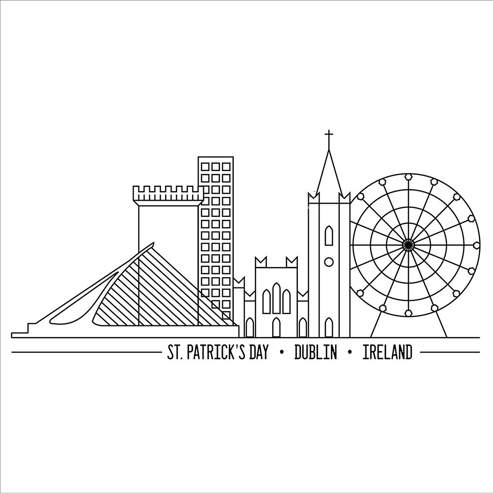 In Black And White Travel X-Ireland art print by JC Designs for $57.95 CAD