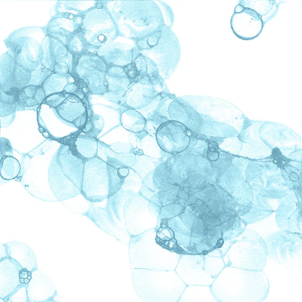 Bubble Square aqua IV art print by Kelsey Wilson for $57.95 CAD