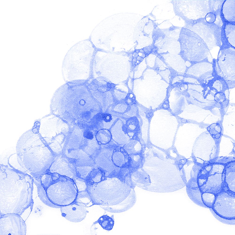Bubble Square blue II art print by Kelsey Wilson for $57.95 CAD
