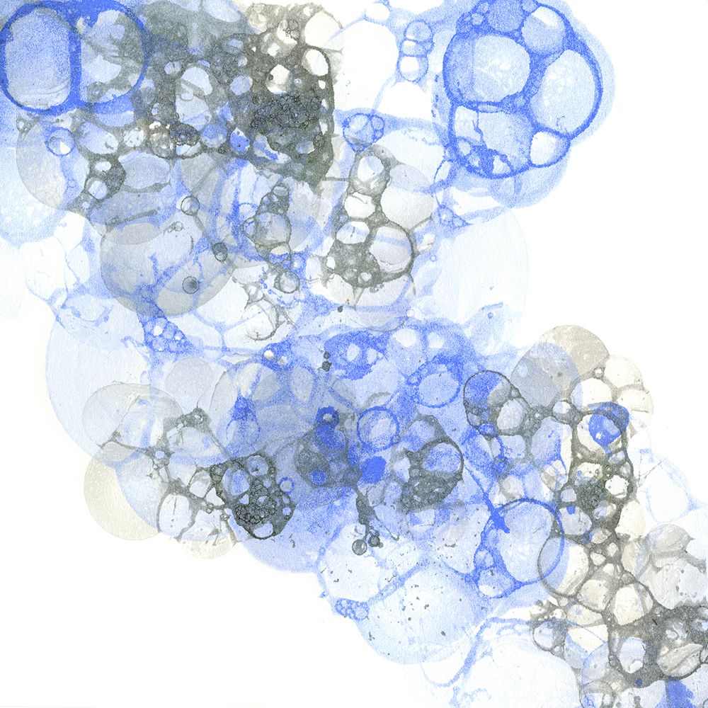 Bubble Square blue And grey II art print by Kelsey Wilson for $57.95 CAD