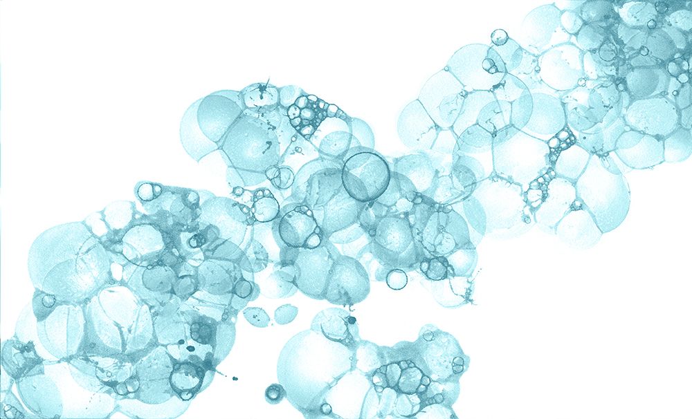 Bubblescape aqua I art print by Kelsey Wilson for $57.95 CAD