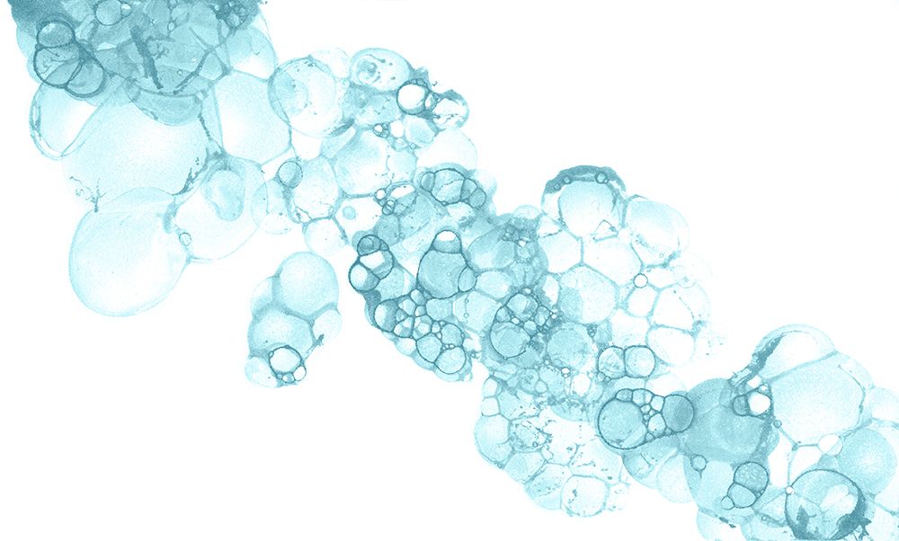 Bubblescape aqua II art print by Kelsey Wilson for $57.95 CAD