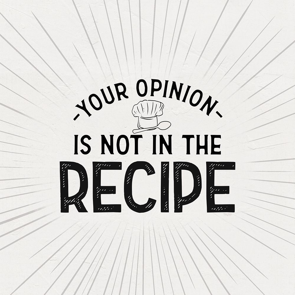 Kitchen Art V-Not in the Recipe art print by Tara Reed for $57.95 CAD