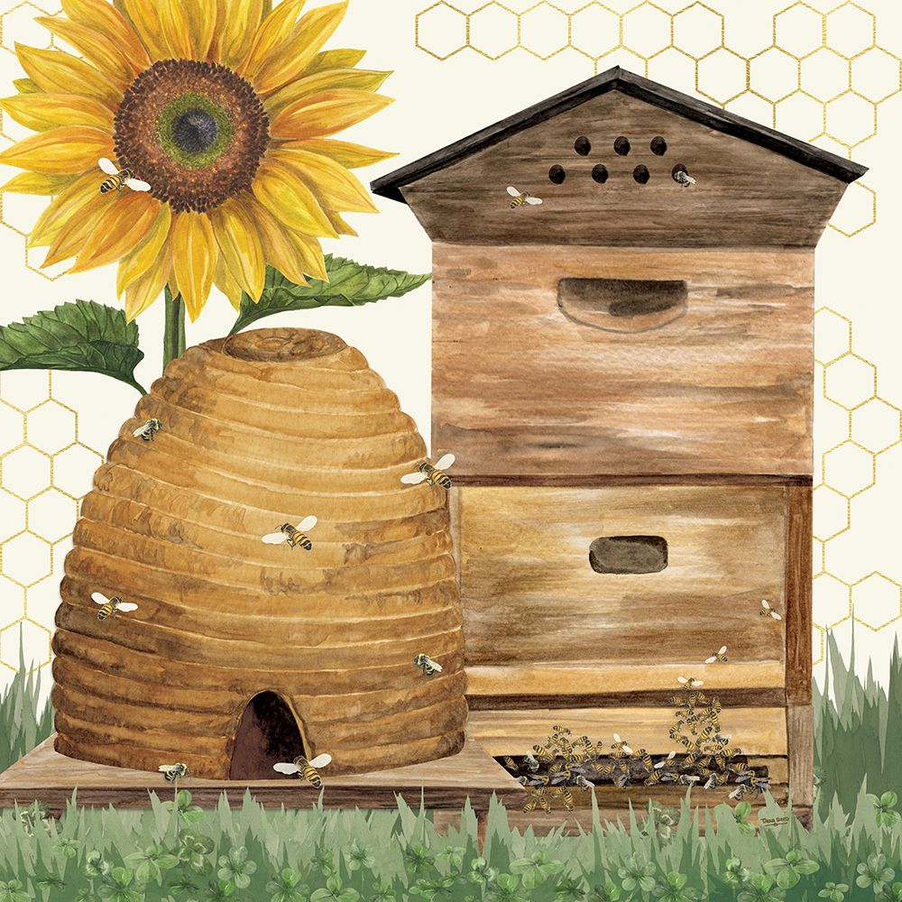 Honey Bees And Flowers Please IX art print by Tara Reed for $57.95 CAD