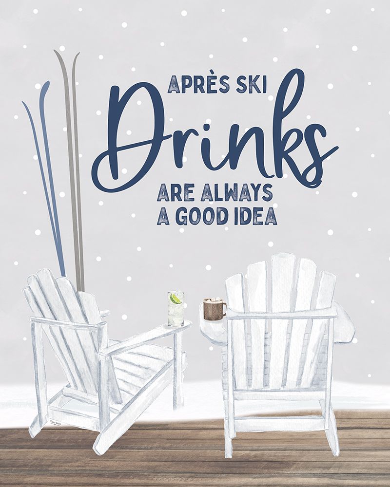 Winter Mountain Getaway portrait III-Drinks art print by Tara Reed for $57.95 CAD