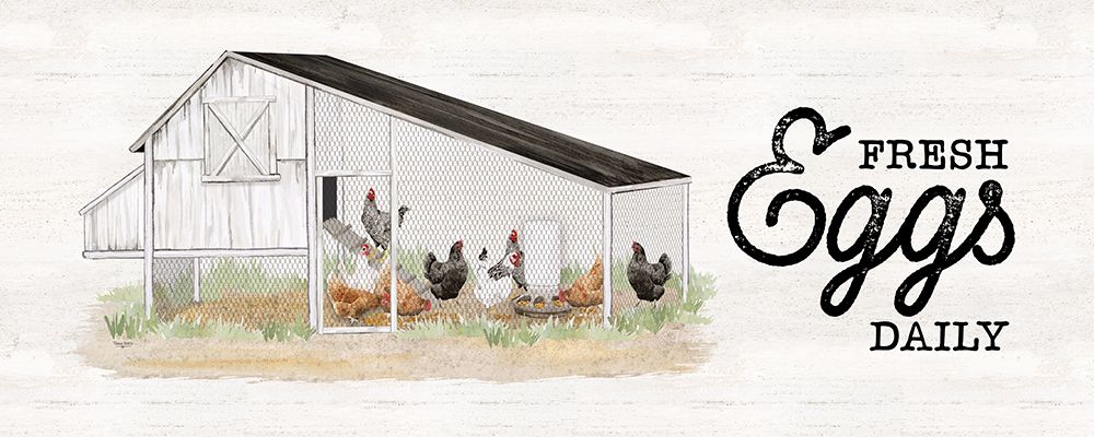 Spring on the Farm panel I-Fresh Eggs art print by Tara Reed for $57.95 CAD
