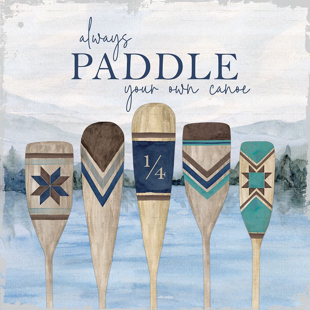 Wake at the Lake VI-Paddle Your Own Canoe art print by Tara Reed for $57.95 CAD