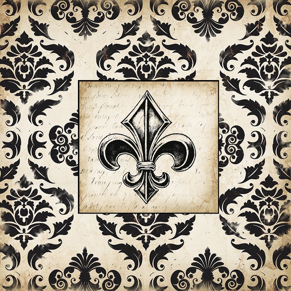 Fleur d Lis Damask II art print by Tre Sorelle Studios for $57.95 CAD