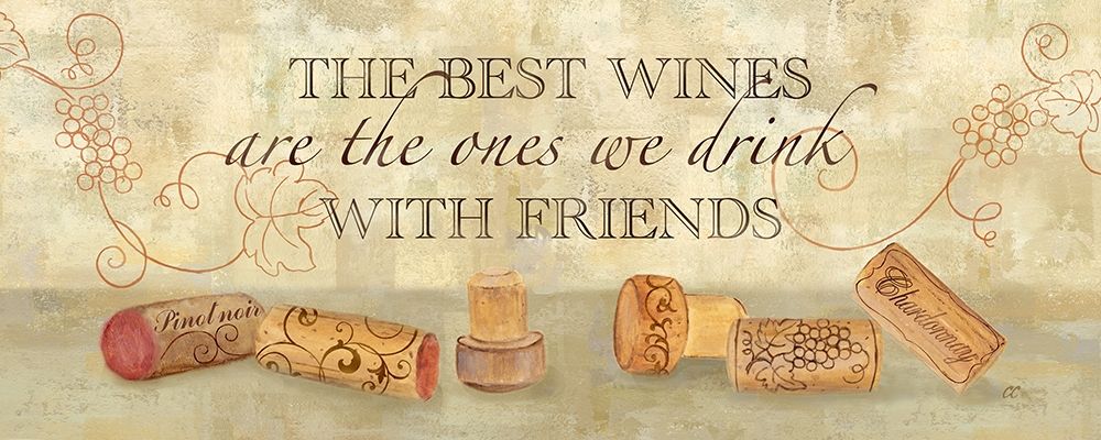 Wine Cork Sentiment I art print by Cynthia Coulter for $57.95 CAD