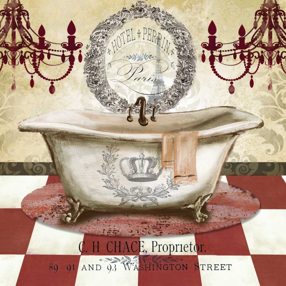 Red French Bath I art print by Tre Sorelle Studios for $57.95 CAD