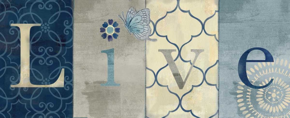 Live Love Laugh Navy I art print by Cynthia Coulter for $57.95 CAD