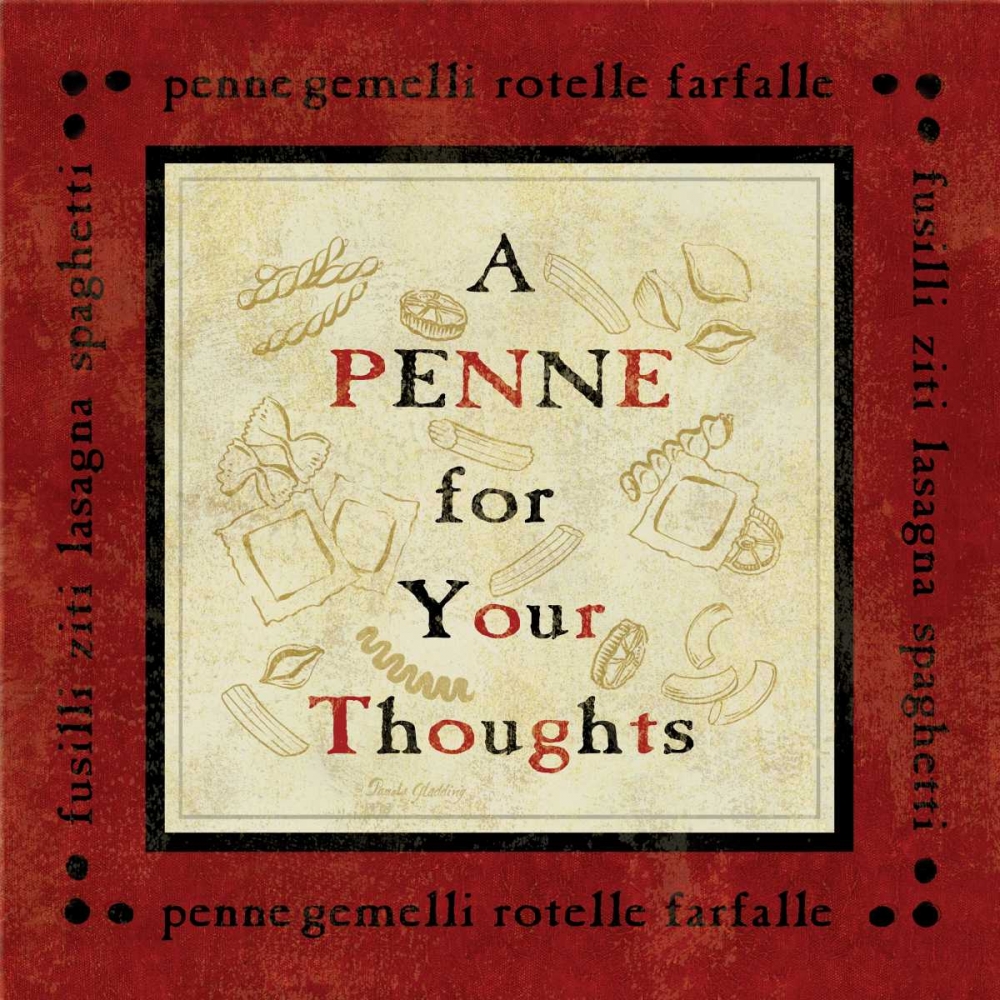 Pasta Sayings IV art print by Pamela Gladding for $57.95 CAD