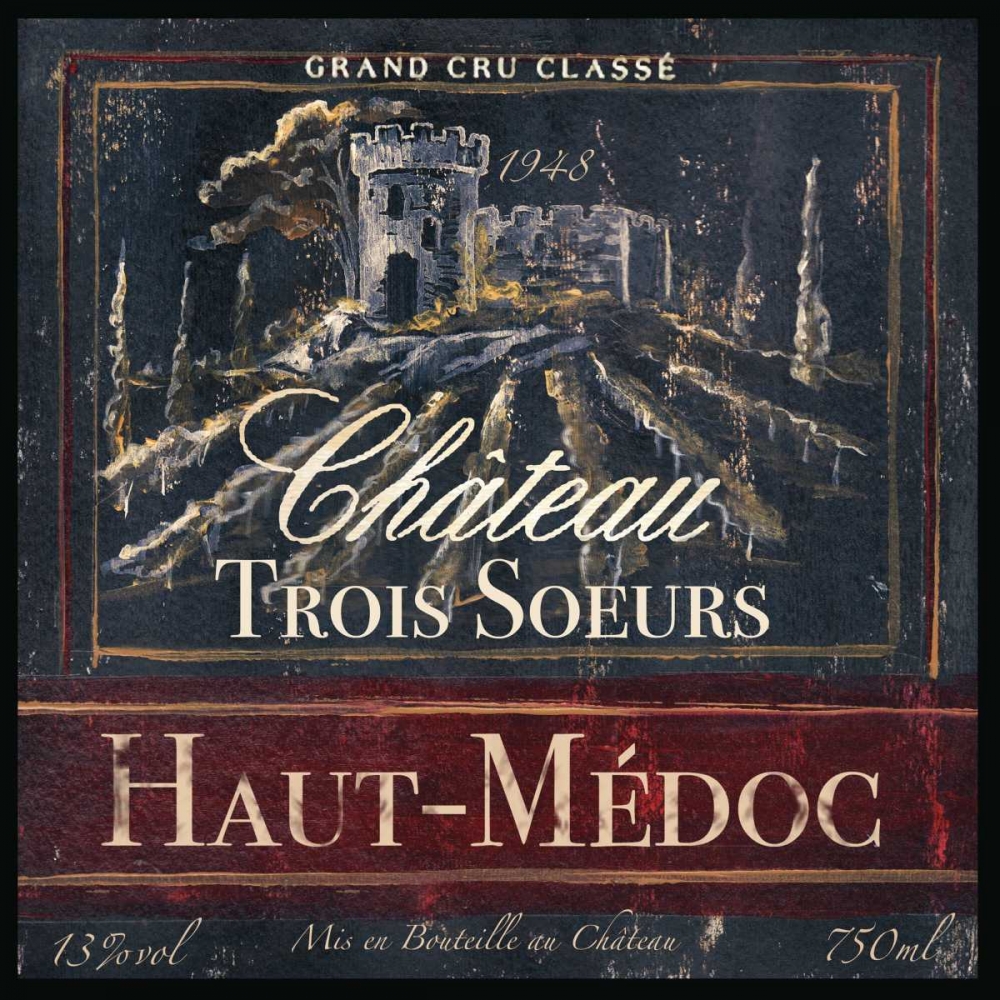 Grand Vin Wine Label I art print by Tre Sorelle Studios for $57.95 CAD