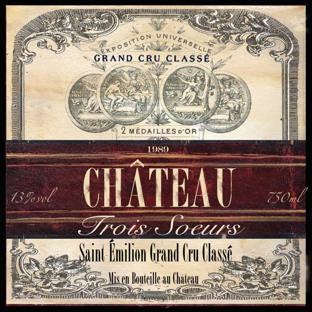 Grand Vin Wine Label II art print by Tre Sorelle Studios for $57.95 CAD
