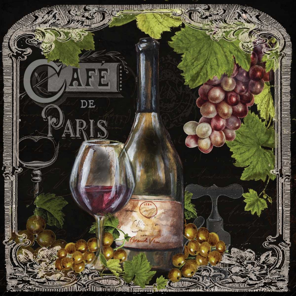 Cafe de Vins Wine II art print by Tre Sorelle Studios for $57.95 CAD