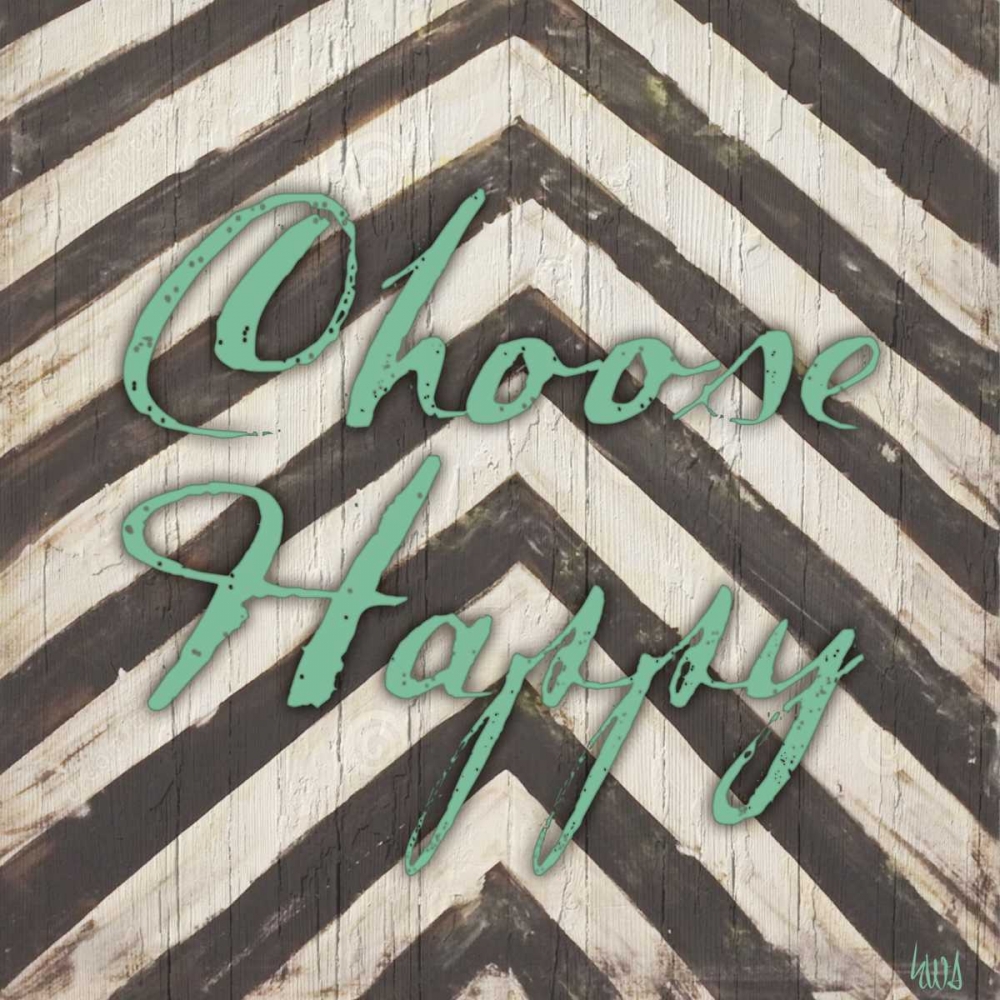 Chevron Sentiments Teal II art print by h.artworks for $57.95 CAD