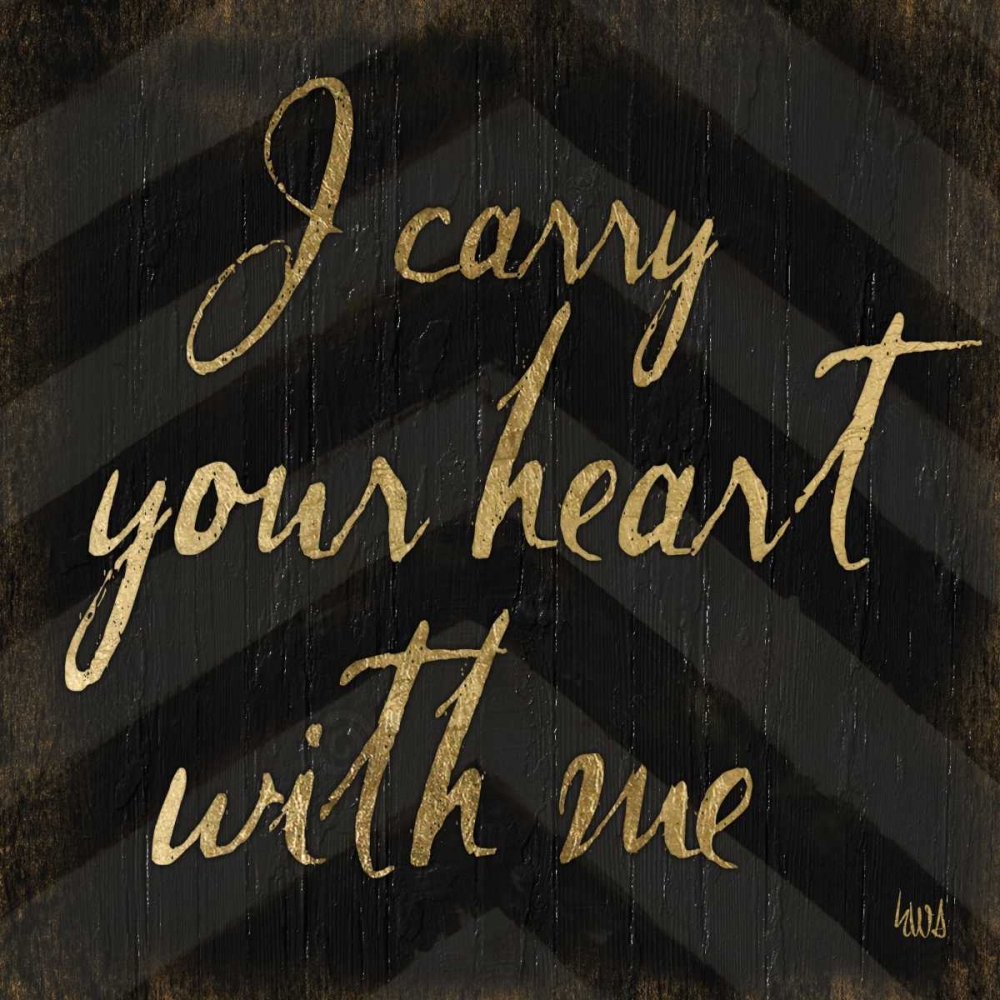 Chevron Sentiments Black-Gold I art print by h.artworks for $57.95 CAD