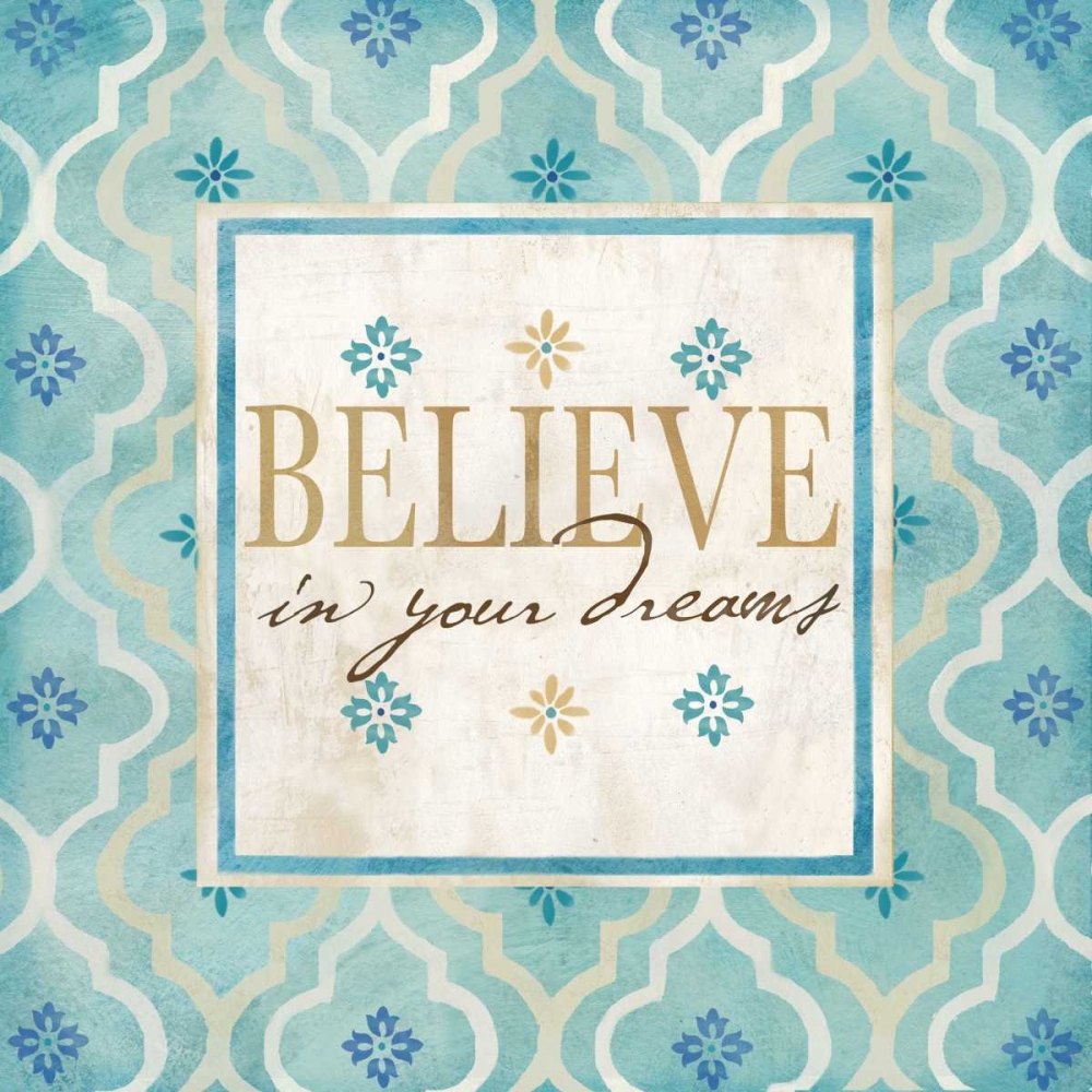 Blue Geo Sentiments I art print by Cynthia Coulter for $57.95 CAD