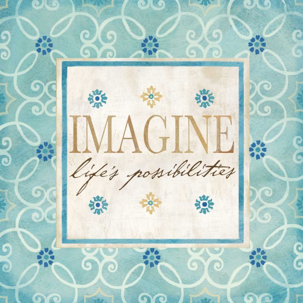 Blue Geo Sentiments II art print by Cynthia Coulter for $57.95 CAD