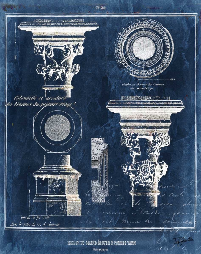 Vintage Blueprints I art print by Tre Sorelle Studios for $57.95 CAD