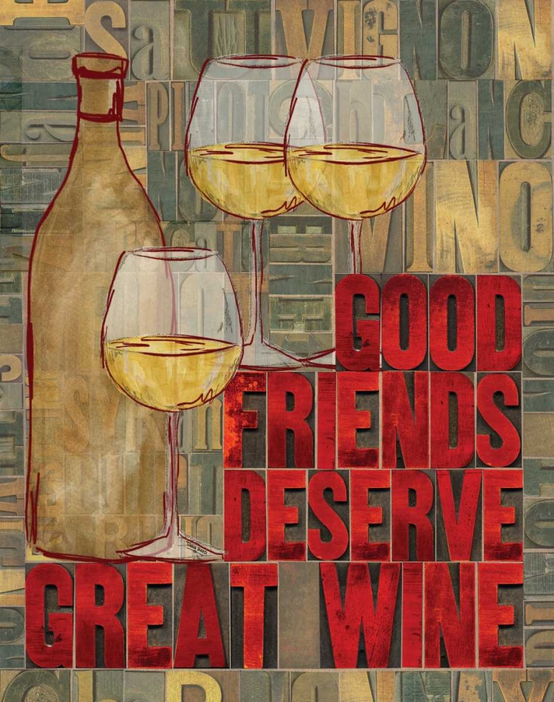 Printers Block Wine and Friends I art print by Tara Reed for $57.95 CAD