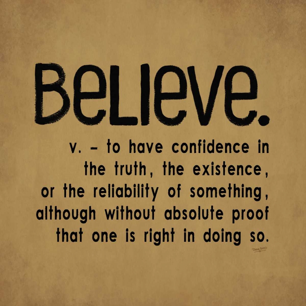 Definitions-Believe I art print by Tara Reed for $57.95 CAD