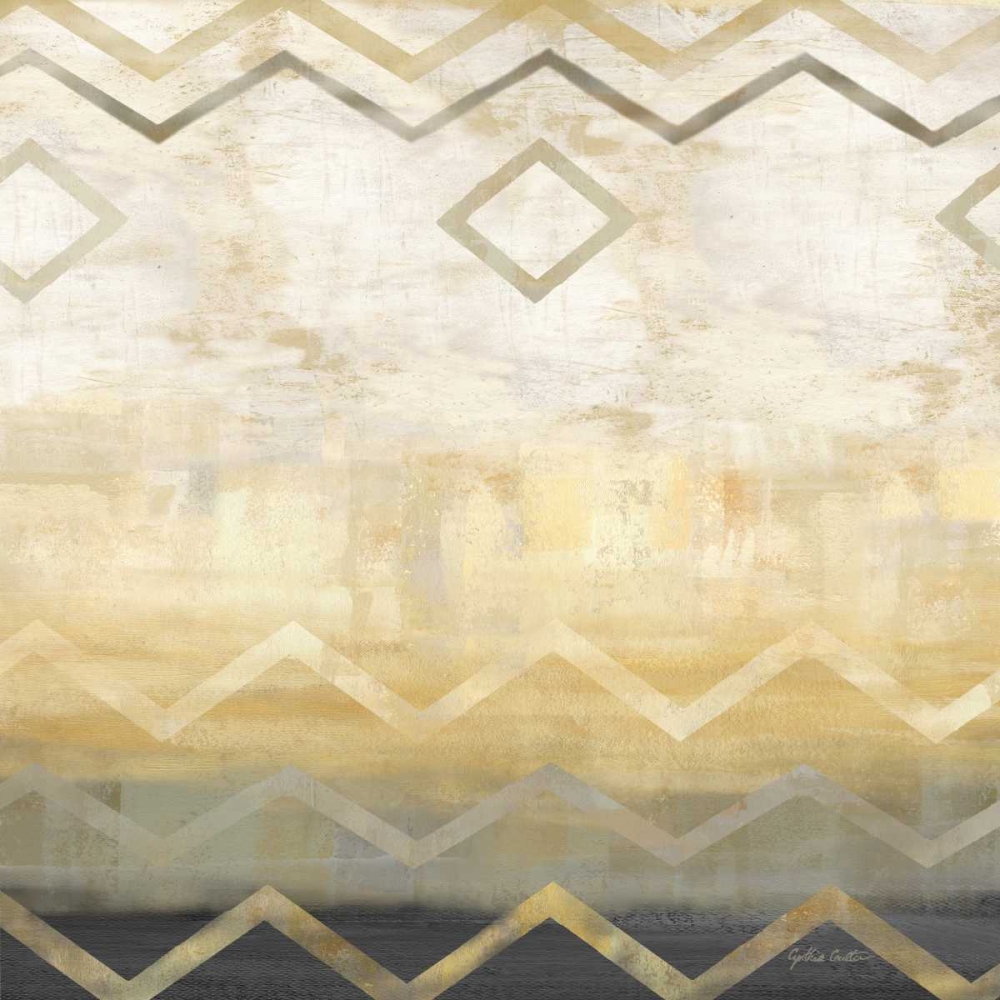 Abstract Waves Black-Gold I art print by Cynthia Coulter for $57.95 CAD