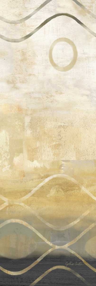 Abstract Waves Black-Gold Panel II art print by Cynthia Coulter for $57.95 CAD