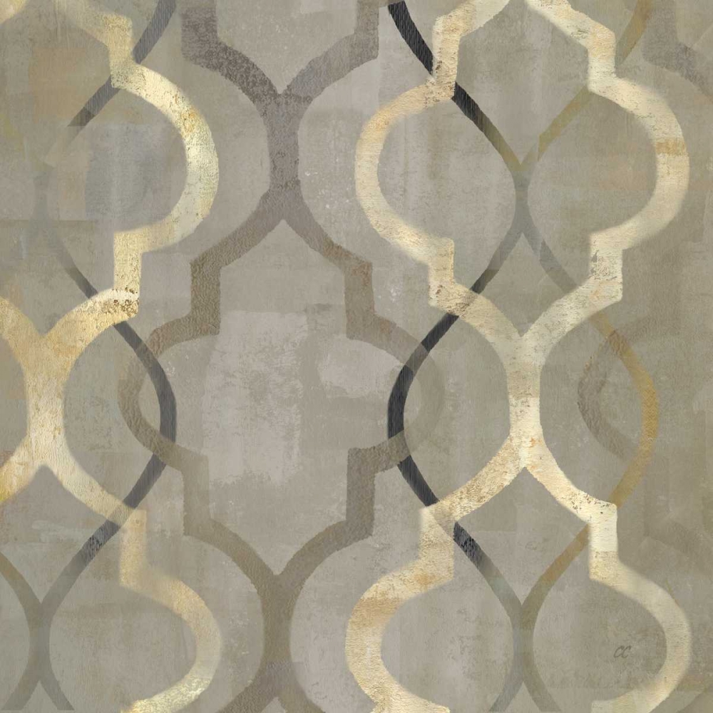Abstract Waves Black-Gold Tiles III art print by Cynthia Coulter for $57.95 CAD