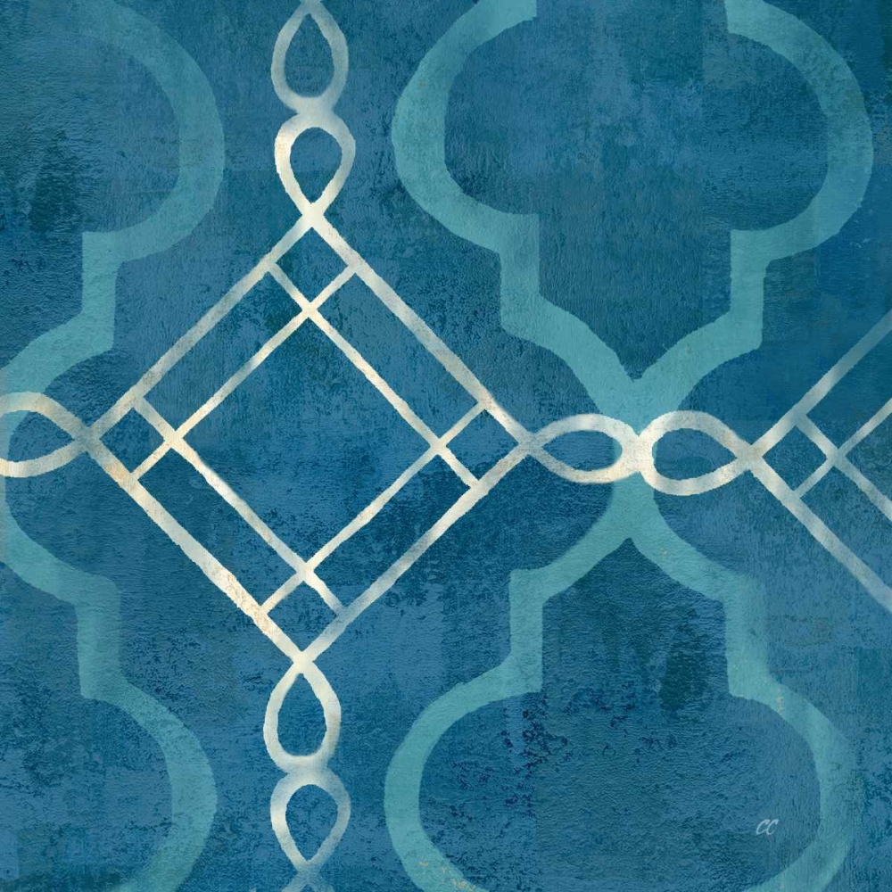 Abstract Waves Blue-Gray Tiles I art print by Cynthia Coulter for $57.95 CAD