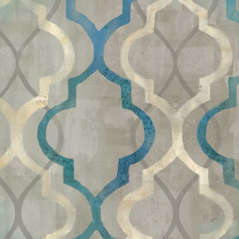 Abstract Waves Blue-Gray Tiles III art print by Cynthia Coulter for $57.95 CAD