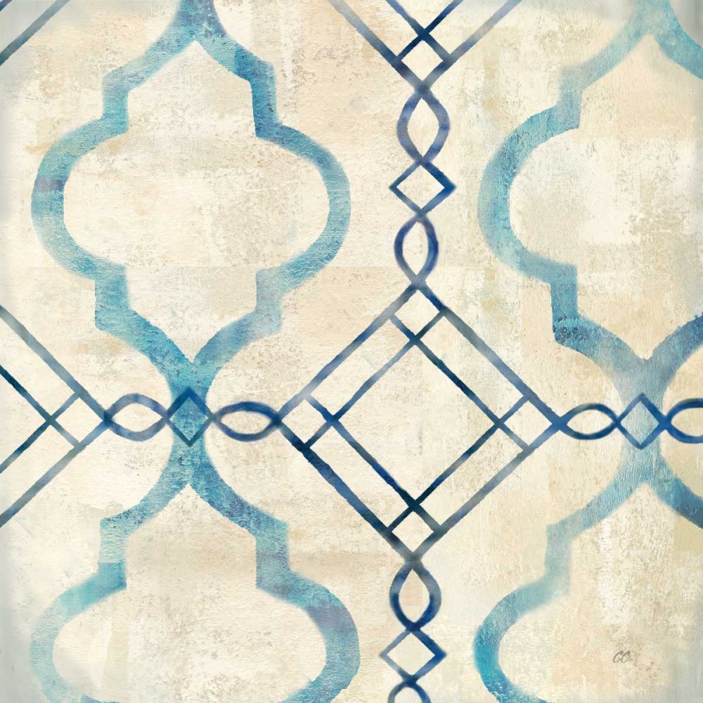 Abstract Waves Blue-Gray Tiles IV art print by Cynthia Coulter for $57.95 CAD