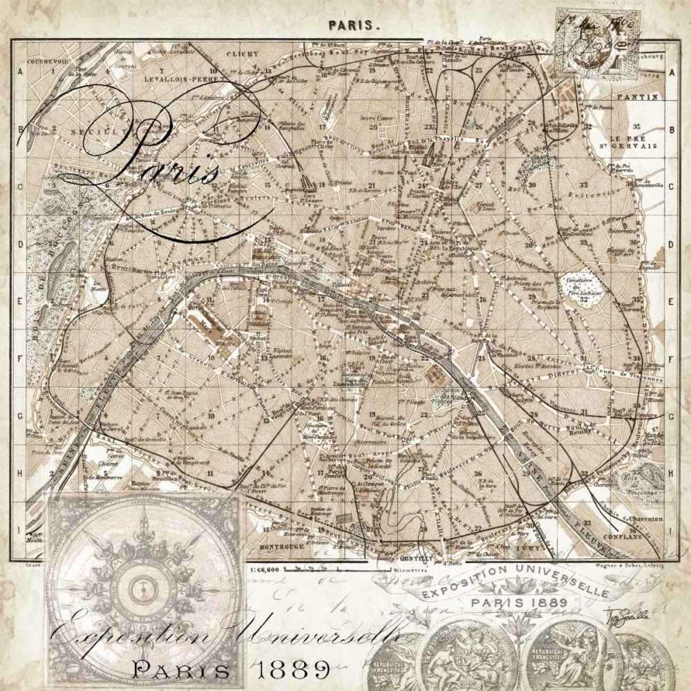 Euro Map I art print by Tre Sorelle Studios for $57.95 CAD
