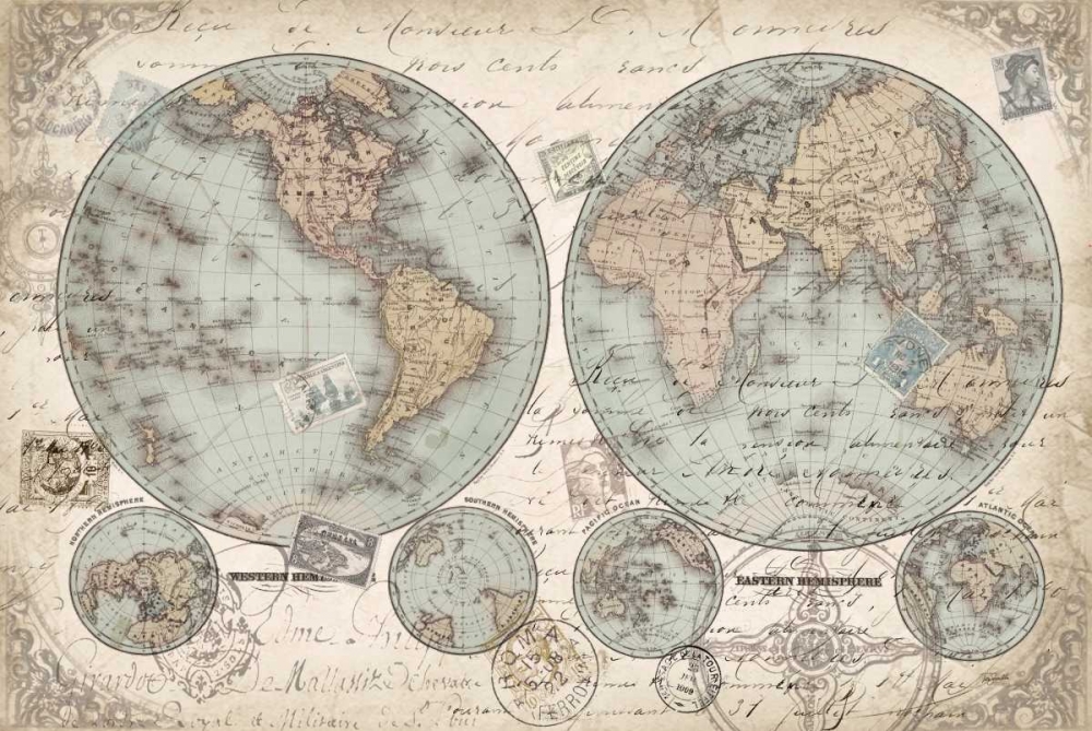 World Hemispheres landscape art print by Tre Sorelle Studios for $57.95 CAD